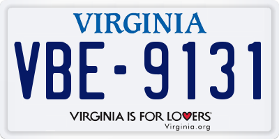 VA license plate VBE9131