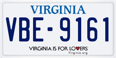 VA license plate VBE9161