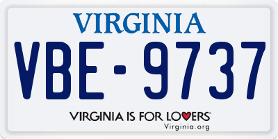 VA license plate VBE9737