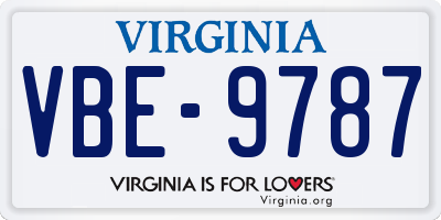 VA license plate VBE9787