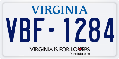 VA license plate VBF1284