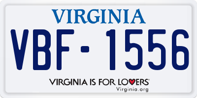 VA license plate VBF1556