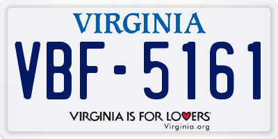 VA license plate VBF5161