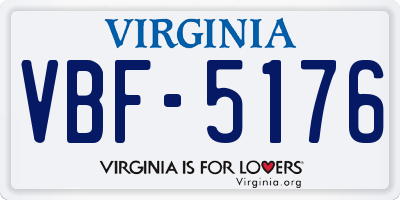 VA license plate VBF5176