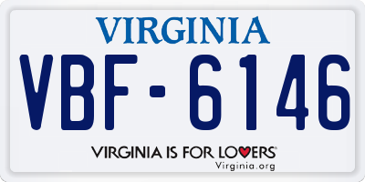 VA license plate VBF6146