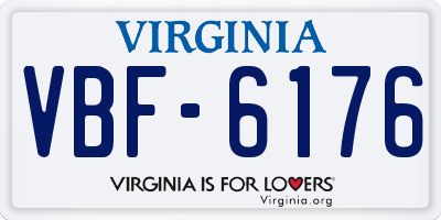 VA license plate VBF6176