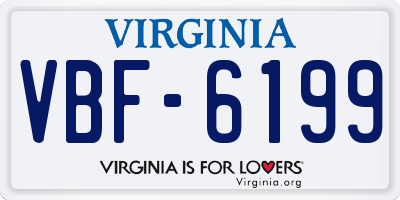 VA license plate VBF6199