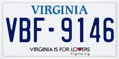 VA license plate VBF9146