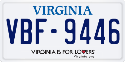 VA license plate VBF9446
