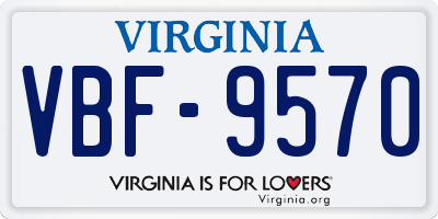 VA license plate VBF9570