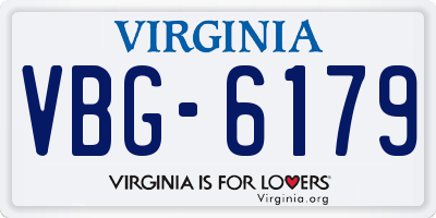 VA license plate VBG6179