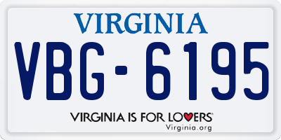 VA license plate VBG6195