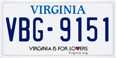 VA license plate VBG9151