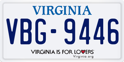 VA license plate VBG9446