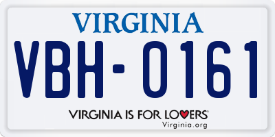 VA license plate VBH0161