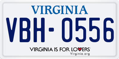 VA license plate VBH0556