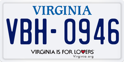 VA license plate VBH0946