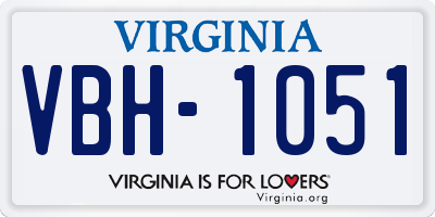 VA license plate VBH1051