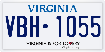 VA license plate VBH1055
