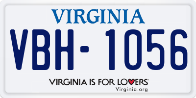 VA license plate VBH1056