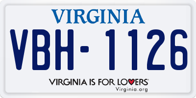 VA license plate VBH1126
