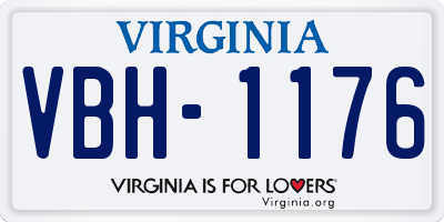 VA license plate VBH1176