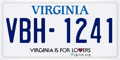 VA license plate VBH1241