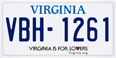 VA license plate VBH1261