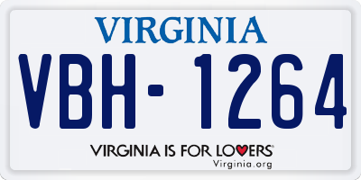 VA license plate VBH1264