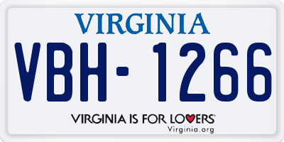 VA license plate VBH1266