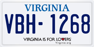 VA license plate VBH1268