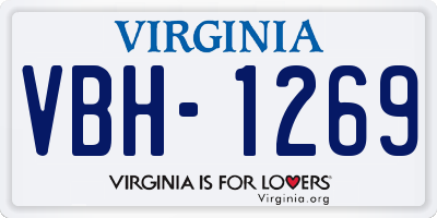 VA license plate VBH1269