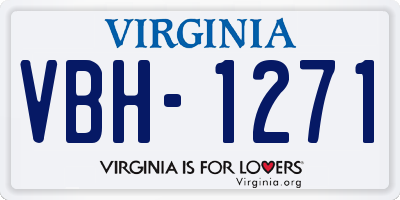 VA license plate VBH1271