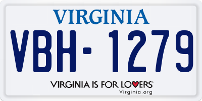 VA license plate VBH1279