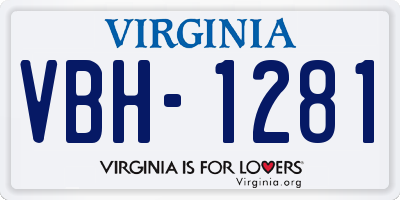 VA license plate VBH1281