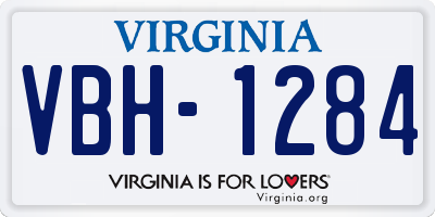 VA license plate VBH1284