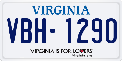 VA license plate VBH1290