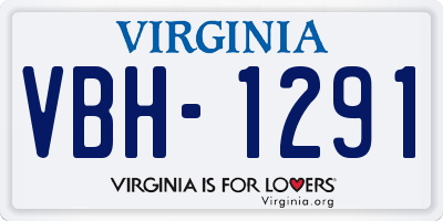 VA license plate VBH1291