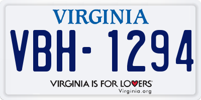 VA license plate VBH1294