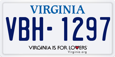 VA license plate VBH1297