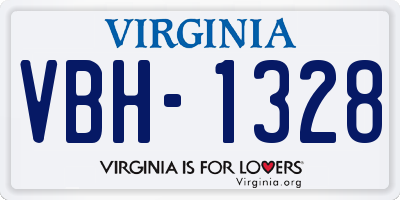 VA license plate VBH1328