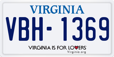 VA license plate VBH1369