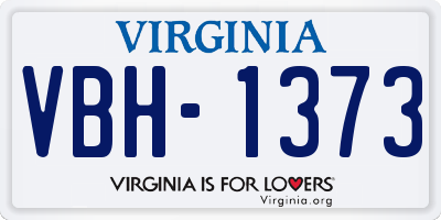 VA license plate VBH1373