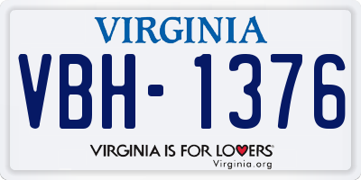 VA license plate VBH1376