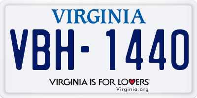VA license plate VBH1440