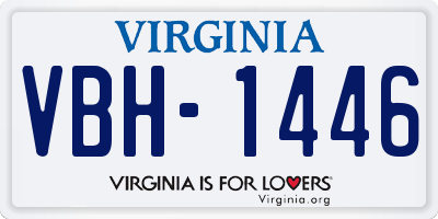 VA license plate VBH1446