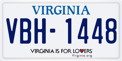 VA license plate VBH1448