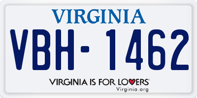 VA license plate VBH1462