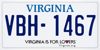 VA license plate VBH1467