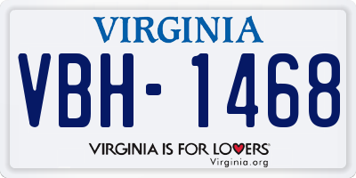VA license plate VBH1468